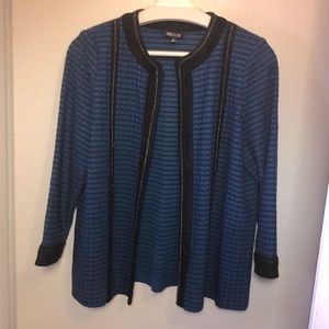 Misook blue 3/4 sleeves work jacket